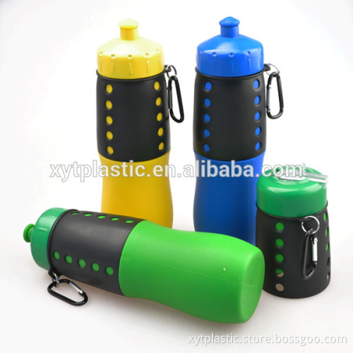 silicone bottle with sleeve 650ML water bottle with key chain